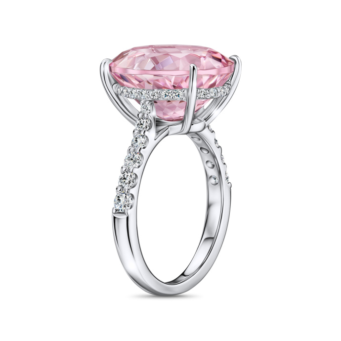 Кольцо с бриллиантами и морганитом - фото 2 Кольцо с бриллиантами и морганитом - фото 2