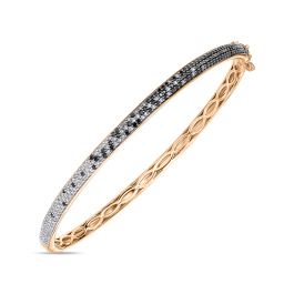 Браслет жесткий с бриллиантами и облагороженными бриллиантами