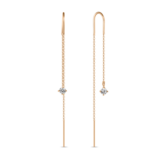 Серьги с фианитами