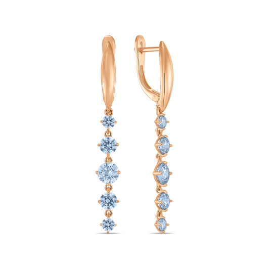 Серьги с фианитами