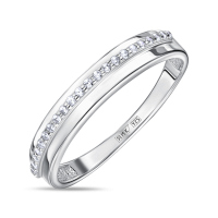 Кольцо с фианитами - фото 1