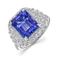 Кольцо с бриллиантами и танзанитом - фото 1 Кольцо с бриллиантами и танзанитом - фото 1