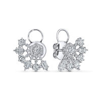 Серьги с бриллиантом - фото 1