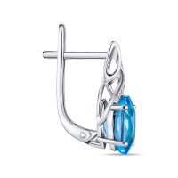 Серьги с топазами и бриллиантами - фото 2