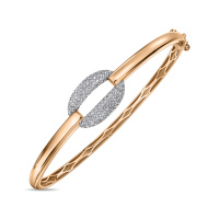 Браслет жесткий с бриллиантами - фото 1