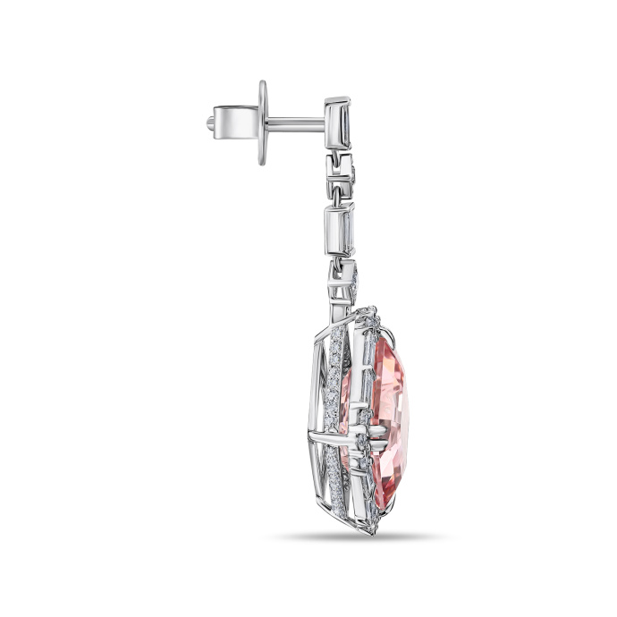 Серьги с бриллиантами и морганитами - фото 2 Серьги с бриллиантами и морганитами - фото 2