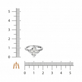 Кольцо с перламутром и бриллиантом