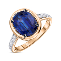 Кольцо с кианитом и бриллиантами - фото 1