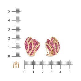Серьги с рубинами