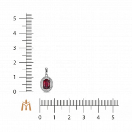 Подвеска с облагороженным рубином