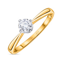 Кольцо с бриллиантом - фото 1