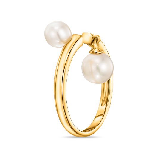 Кольцо с жемчугом и бриллиантами