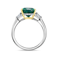 Кольцо с бриллиантом и изумрудом - фото 3 Кольцо с бриллиантом и изумрудом - фото 3