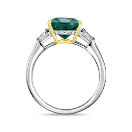 Кольцо с бриллиантом и изумрудом