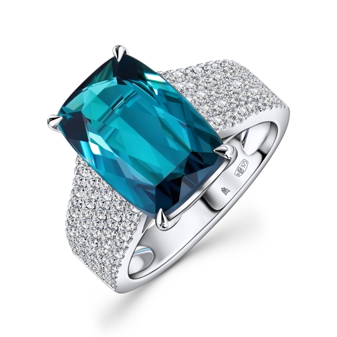 Кольцо с бриллиантами и турмалином - фото 1 Кольцо с бриллиантами и турмалином - фото 1