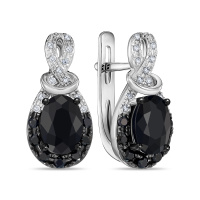 Серьги с бриллиантами и цветными сапфирами - фото 1 Серьги с бриллиантами и цветными сапфирами - фото 1