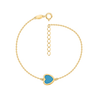 Браслет с имитацией бирюзы - фото 1