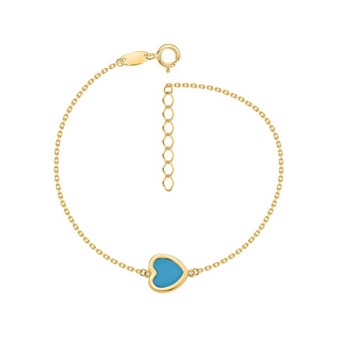 Браслет с имитацией бирюзы - фото 1