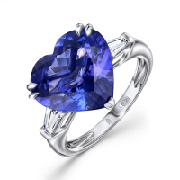 Кольцо с бриллиантом и танзанитом - фото 1