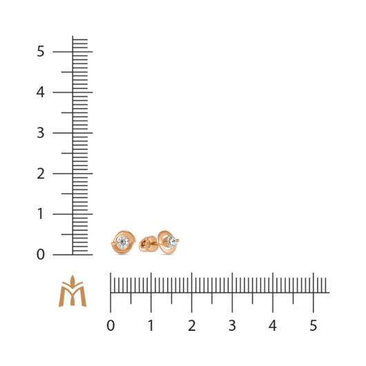 Серьги с фианитом