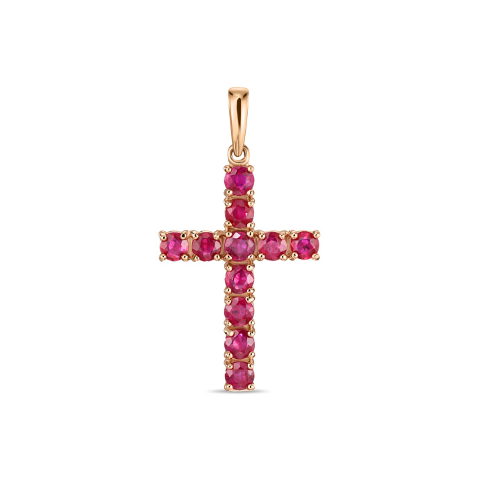 Крест с рубинами - фото 1