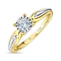 Кольцо с бриллиантом - фото 1