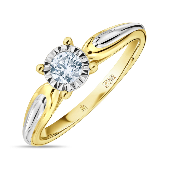 Кольцо с бриллиантом - фото 1