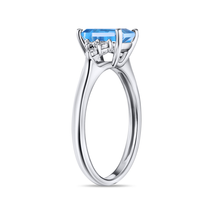 Кольцо с топазом и бриллиантами - фото 2