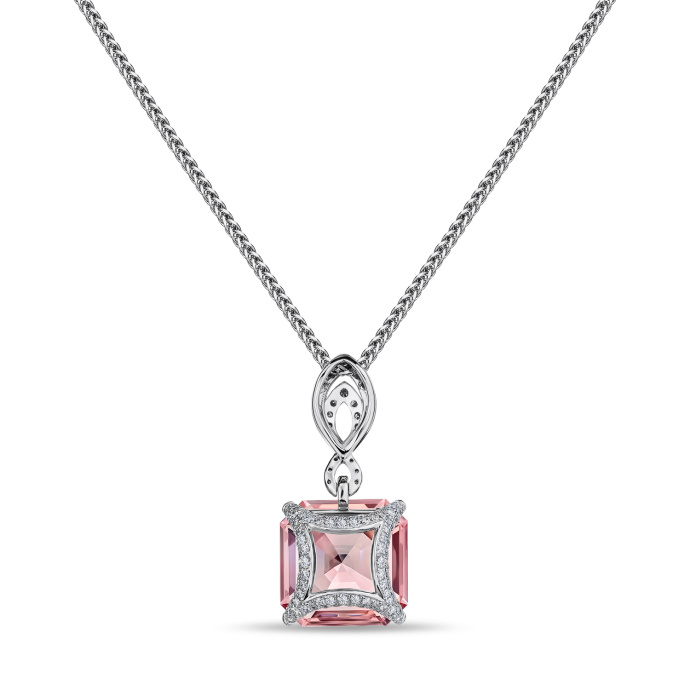 Колье с бриллиантами и морганитом - фото 2 Колье с бриллиантами и морганитом - фото 2