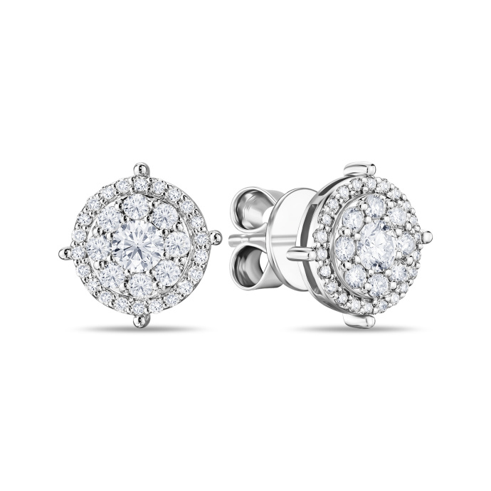 Серьги с бриллиантами - фото 1 Серьги с бриллиантами - фото 1