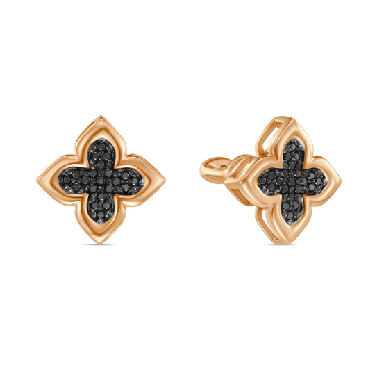 Серьги с облагороженными бриллиантами