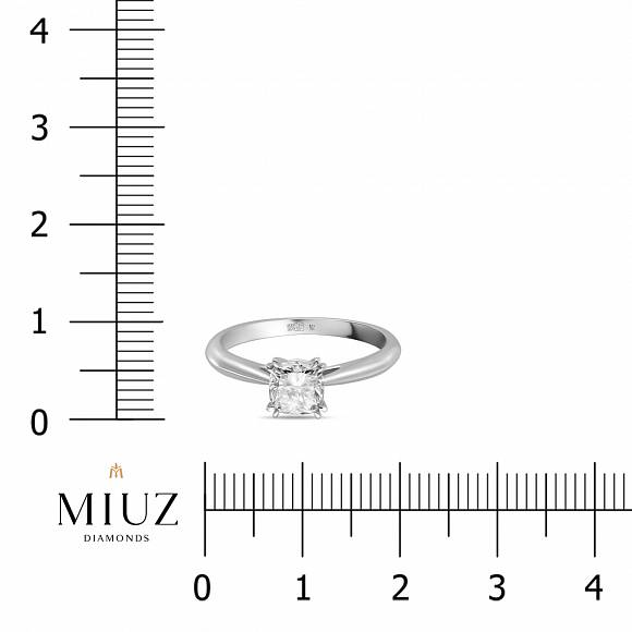 Кольцо с выращенным бриллиантом R01-MLN35631-CUS - Фото 2