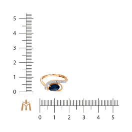 Кольцо с сапфиром и бриллиантами