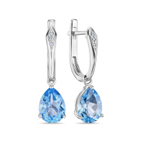 Серьги с топазами и бриллиантами - фото 1 Серьги с топазами и бриллиантами - фото 1