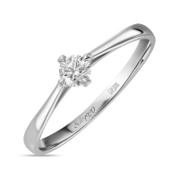 Кольцо с бриллиантом - фото 1