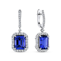 Серьги с бриллиантами и танзанитами - фото 1 Серьги с бриллиантами и танзанитами - фото 1