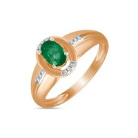 Кольцо с бриллиантами и изумрудом - фото 1 Кольцо с бриллиантами и изумрудом - фото 1