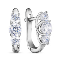 Серьги с фианитами - фото 1 Серьги с фианитами - фото 1