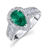 Кольцо с бриллиантами и изумрудом - фото 1 Кольцо с бриллиантами и изумрудом - фото 1