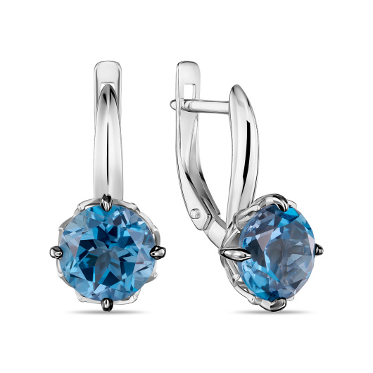 Серьги с лондон топазом