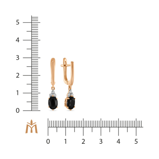 Серьги с цветными сапфирами