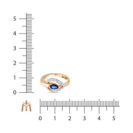 Кольцо с сапфиром и бриллиантами