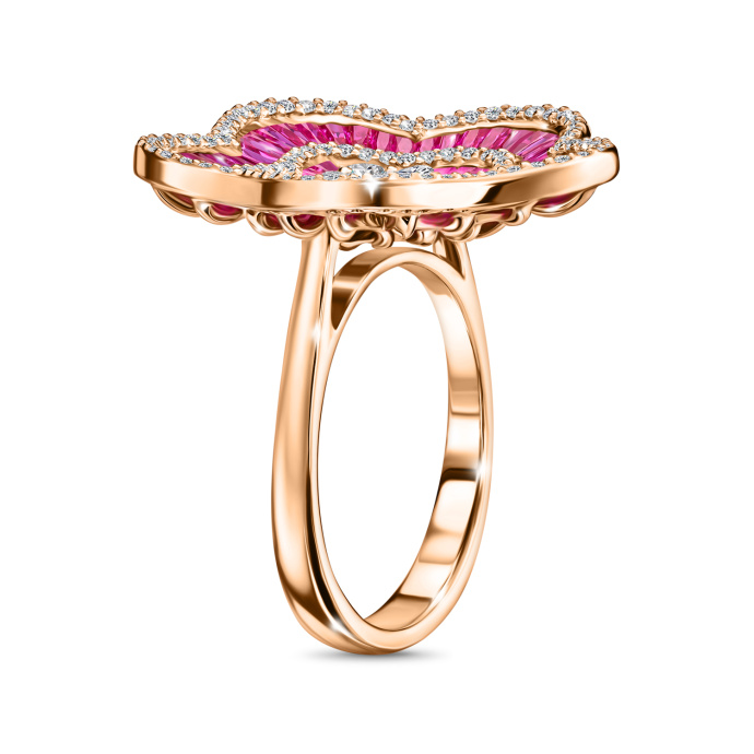 Кольцо с бриллиантами и рубинами - фото 2 Кольцо с бриллиантами и рубинами - фото 2