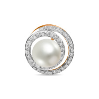 Подвеска с бриллиантами и жемчугом - фото 1