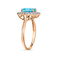 Кольцо с топазом и фианитами - фото 2 Кольцо с топазом и фианитами - фото 2