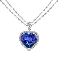 Колье с бриллиантами и танзанитами - фото 1