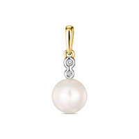 Подвеска с бриллиантами и жемчугом - фото 1