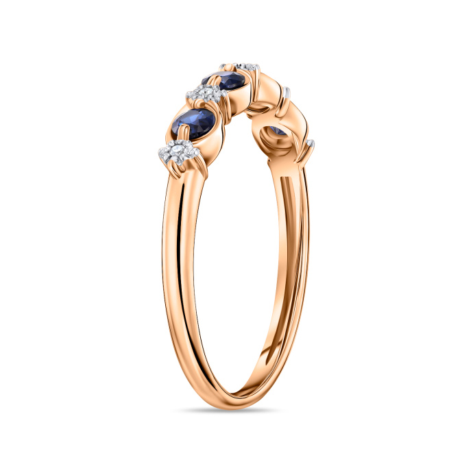 Кольцо с сапфирами и бриллиантами - фото 2