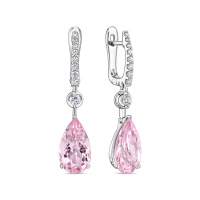 Серьги с бриллиантами и морганитами - фото 1 Серьги с бриллиантами и морганитами - фото 1