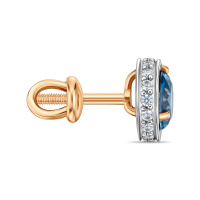 Серьги с топазами и фианитами - фото 2 Серьги с топазами и фианитами - фото 2